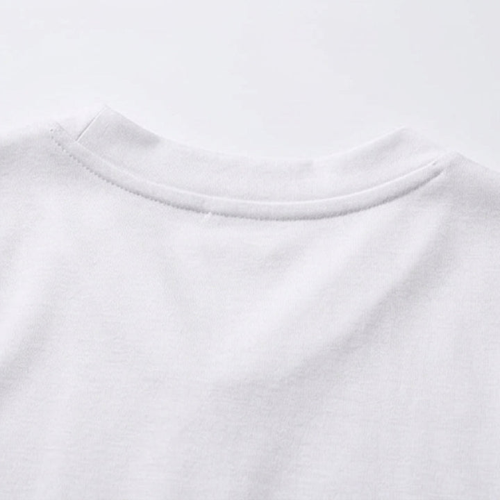 Soft V-Neck Tee with Rolled Cuffs