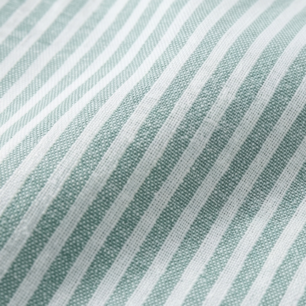 Striped Linen Pants with Elastic Waist — View 10 | Clova