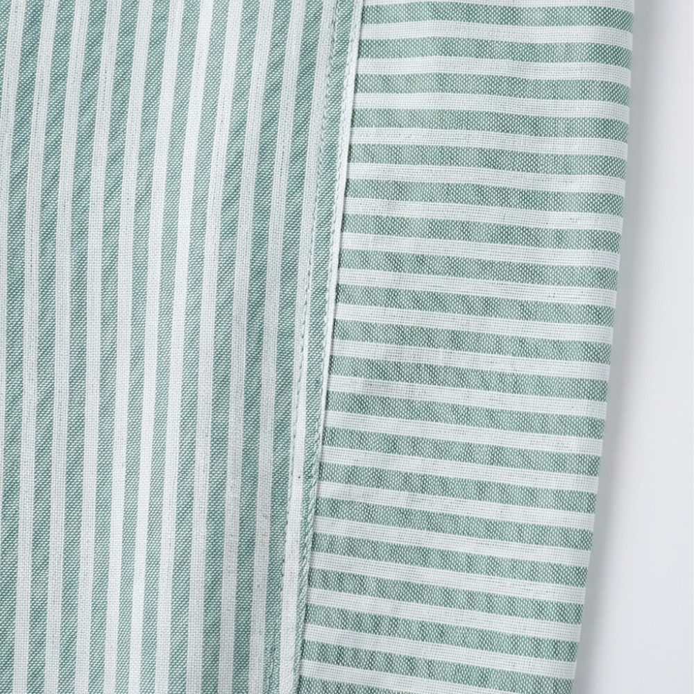 Striped Linen Pants with Elastic Waist — View 11 | Clova
