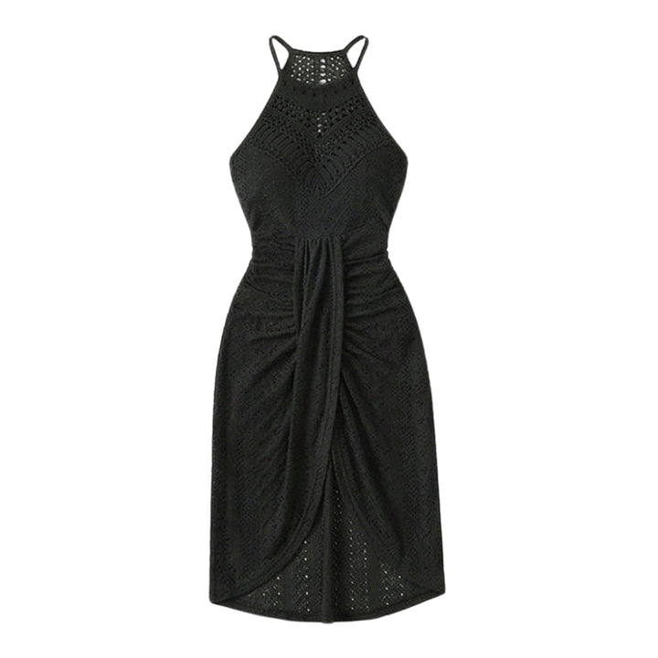 Lace Halterneck Maxi Dress