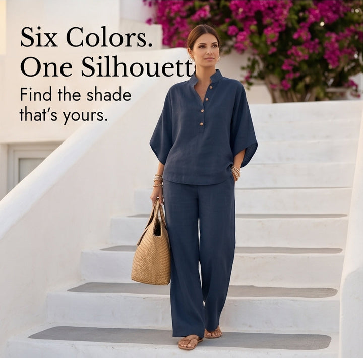 Breezy Linen Two-Piece Set for Warm Days