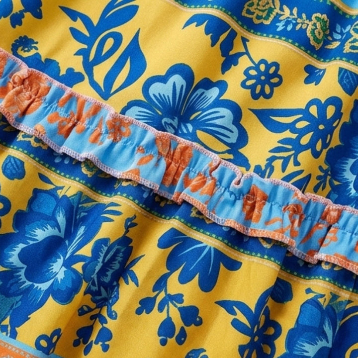 Bold Floral Summer Maxi Dress