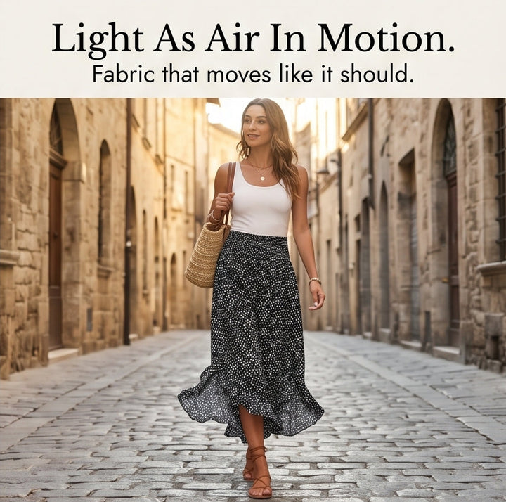 Smocked Wide-Leg Ruffle Pants