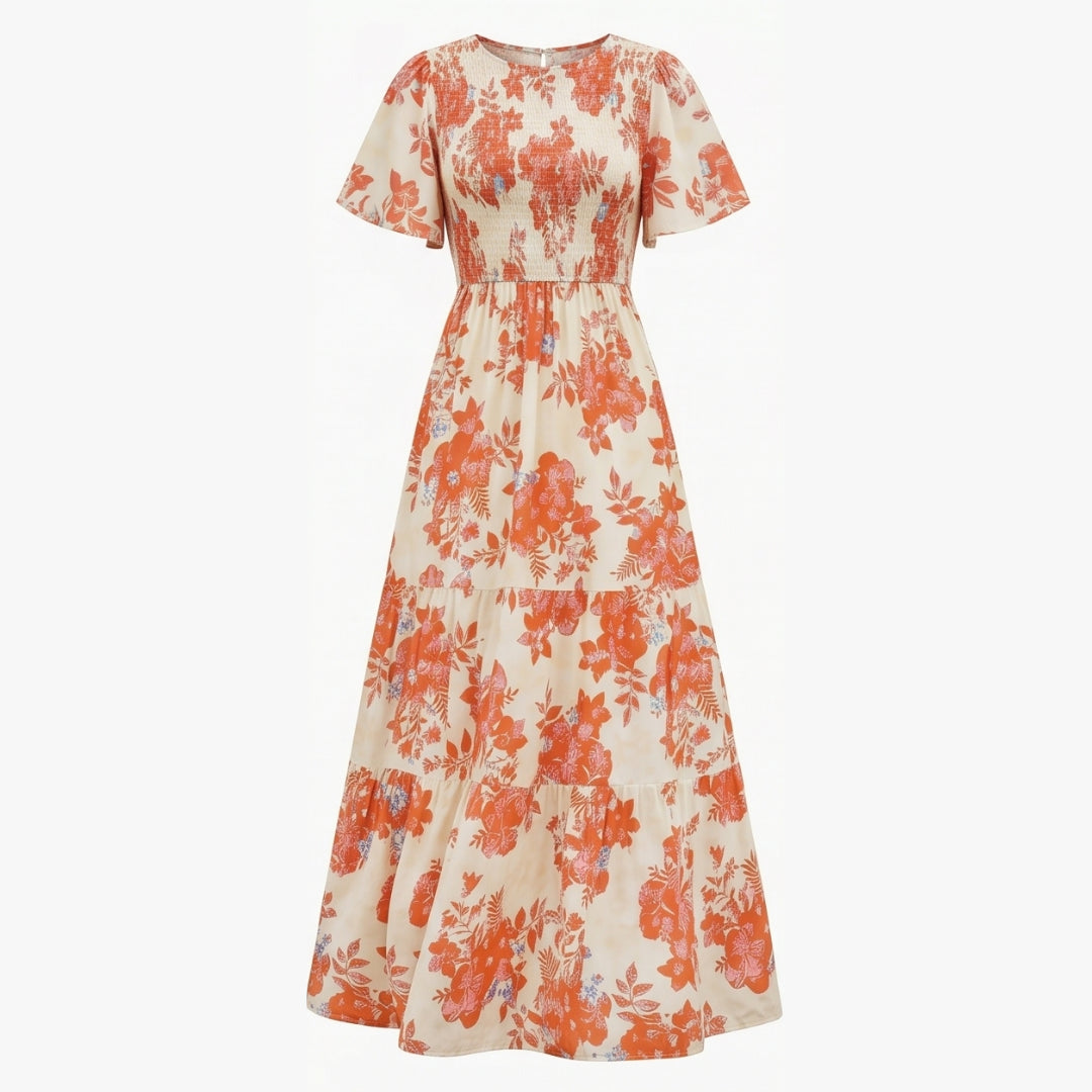Smocked Floral Maxi Dress for Spring