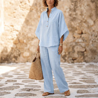 Breezy Linen Two-Piece Set for Warm Days