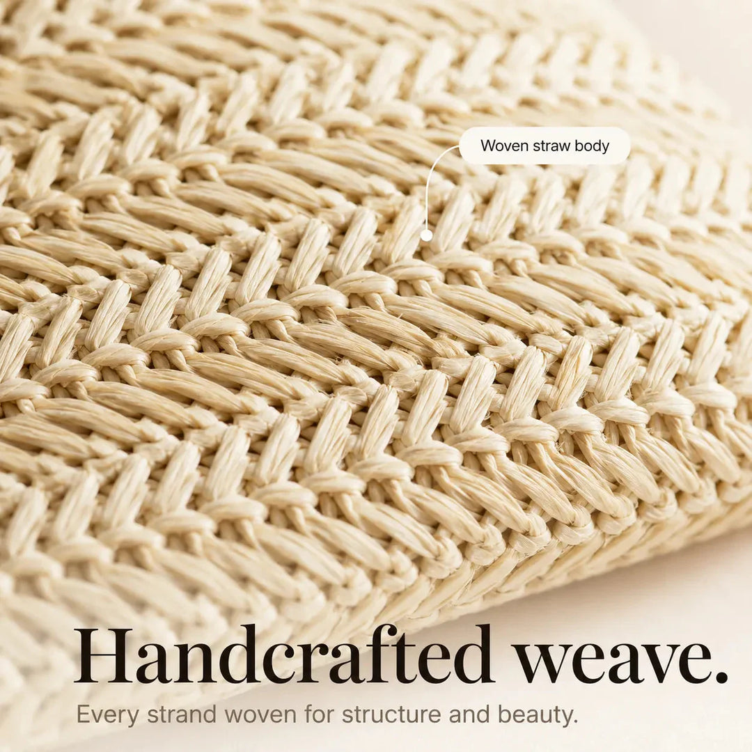 Woven Straw Crossbody Clutch Bag for Women