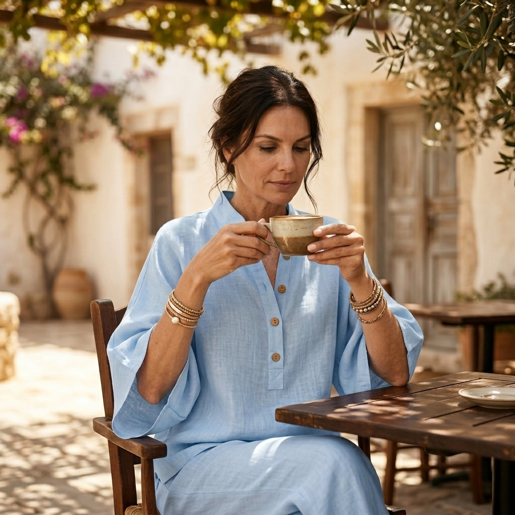 Breezy Linen Two-Piece Set for Warm Days