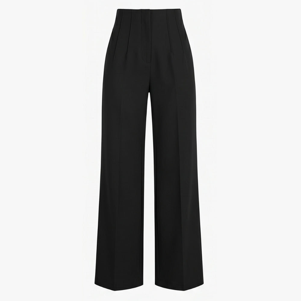 Tailored Pleated Trousers for Elongated Legs