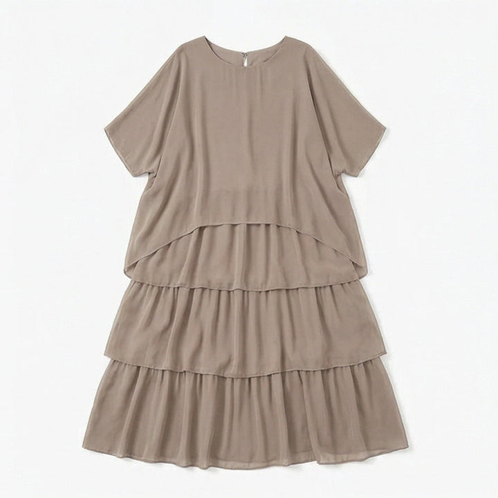 Flowing Tiered Chiffon Maxi Dress