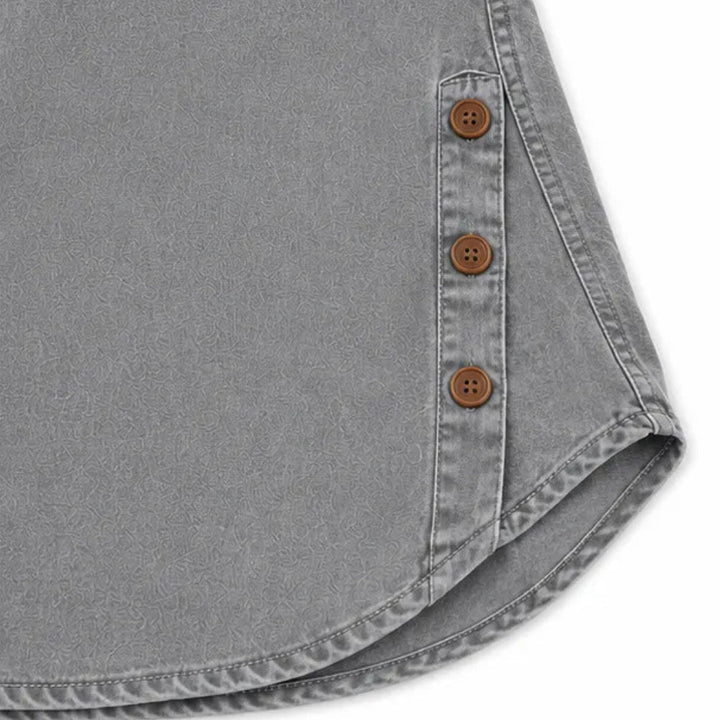 Henley Tunic Top with Side Buttons for Women