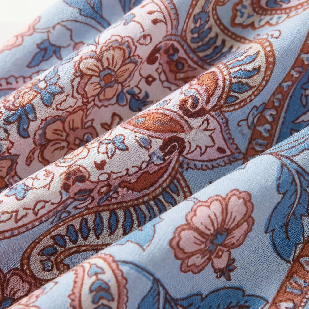 Flowy Floral V Neck Maxi Dress