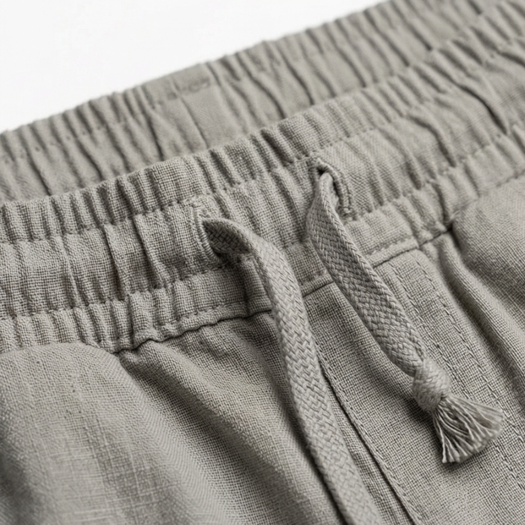 Relaxed Fit Cotton Linen Capris