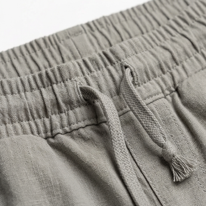 Relaxed Fit Cotton Linen Capris