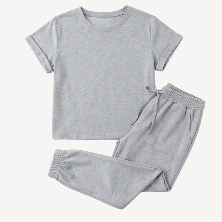 Matching Tee &amp; Jogger Set with Pockets — View 17 | Clova