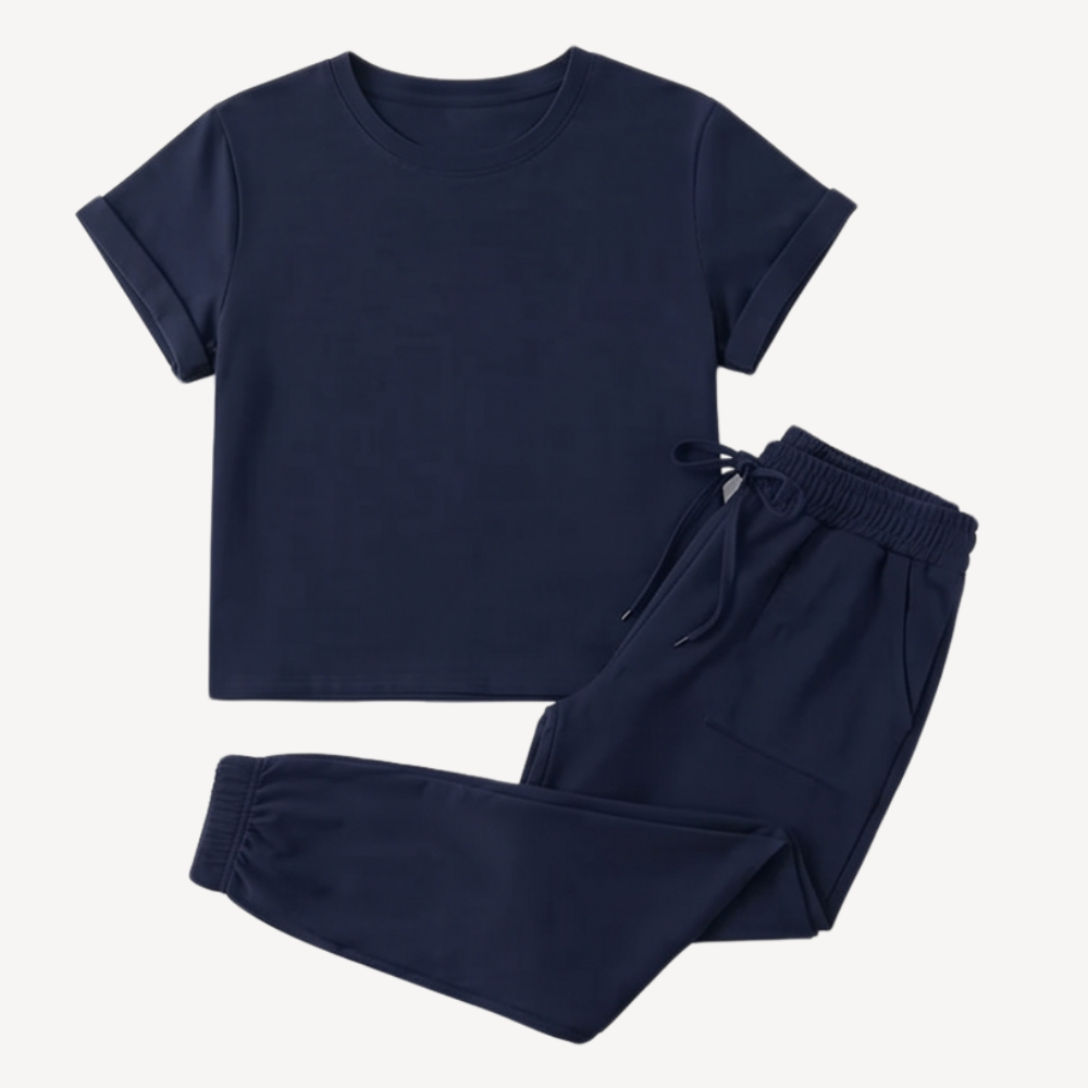 Matching Tee &amp; Jogger Set with Pockets — View 18 | Clova