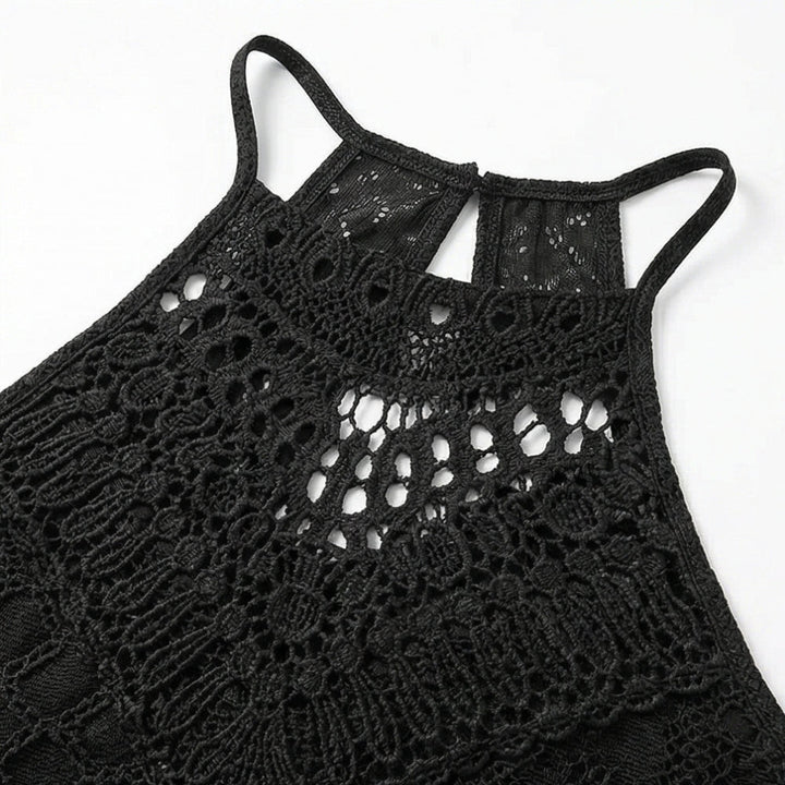 Lace Halterneck Maxi Dress