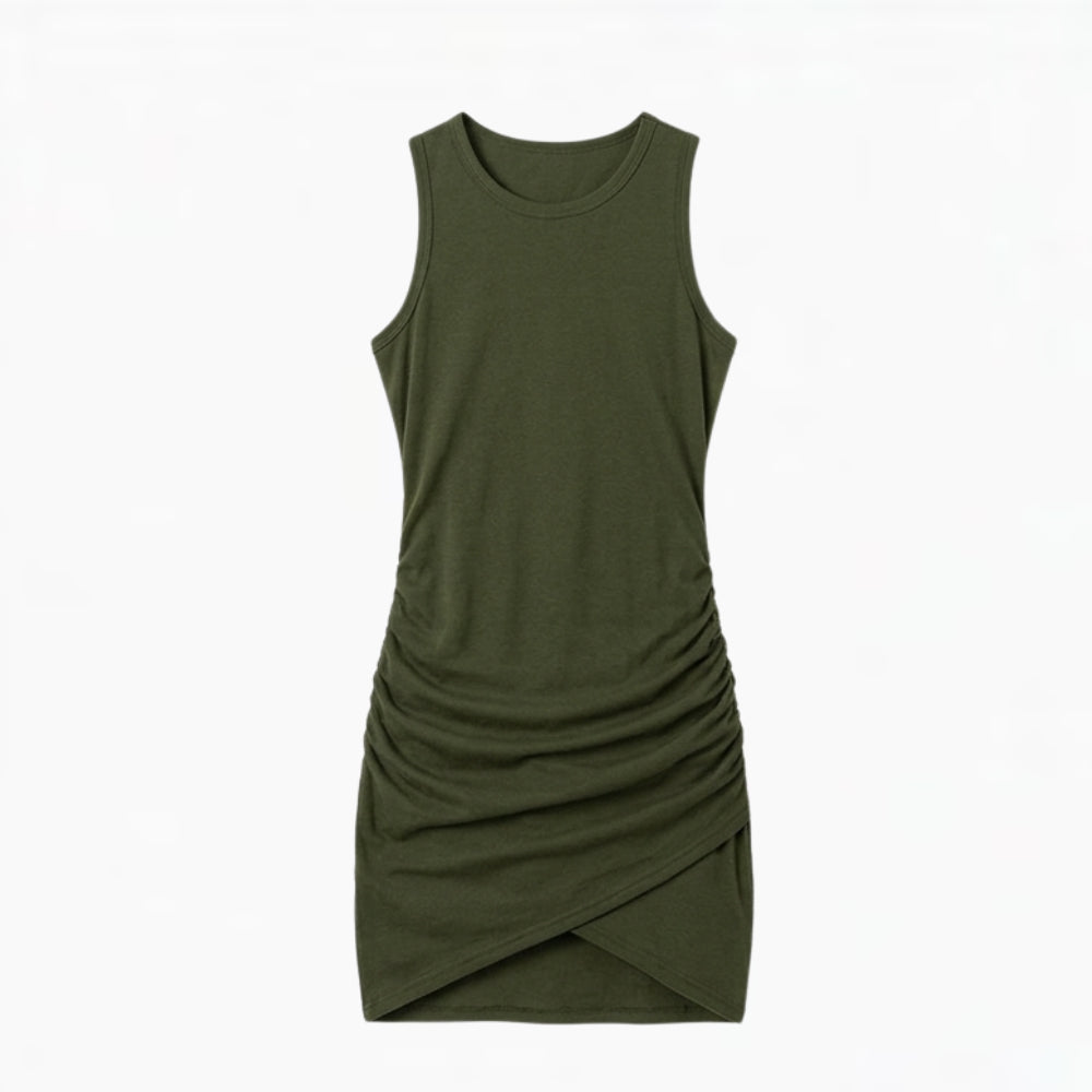 Ruched Sleeveless Bodycon Dress