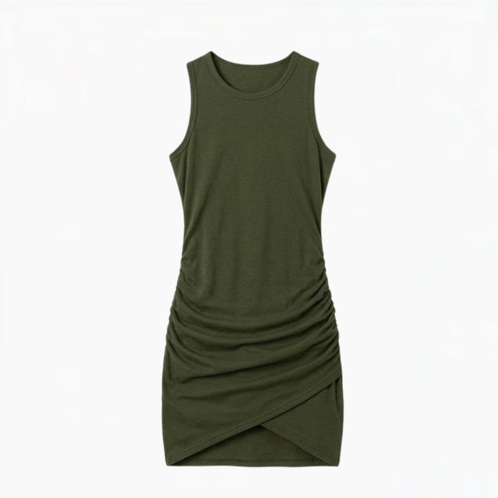 Ruched Sleeveless Bodycon Dress