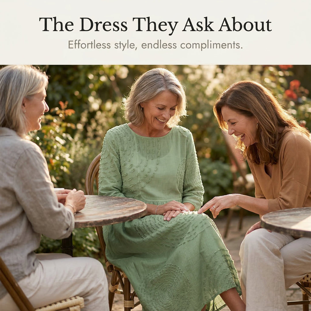 Embossed Texture Midi Dress