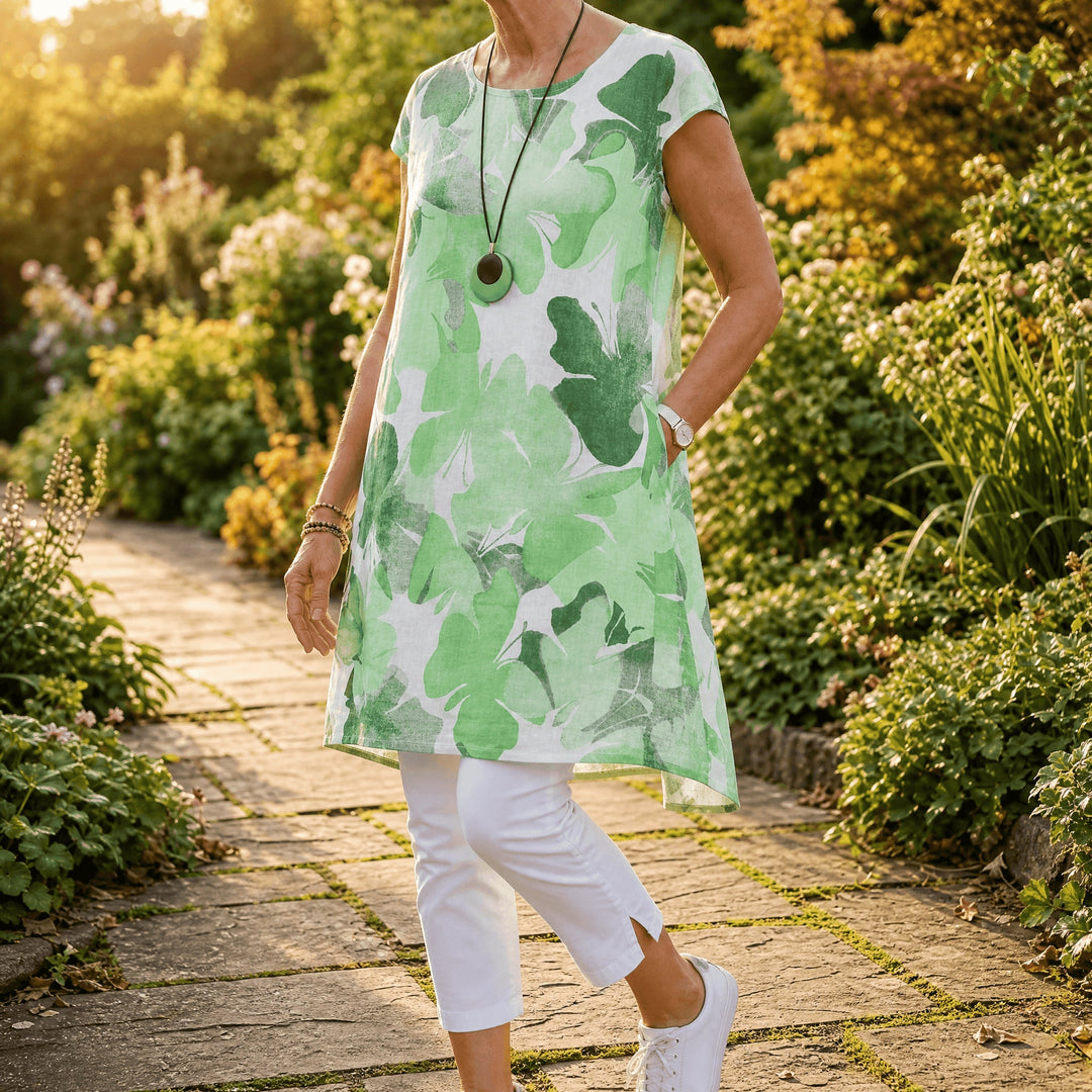 Watercolor Floral Summer Dress