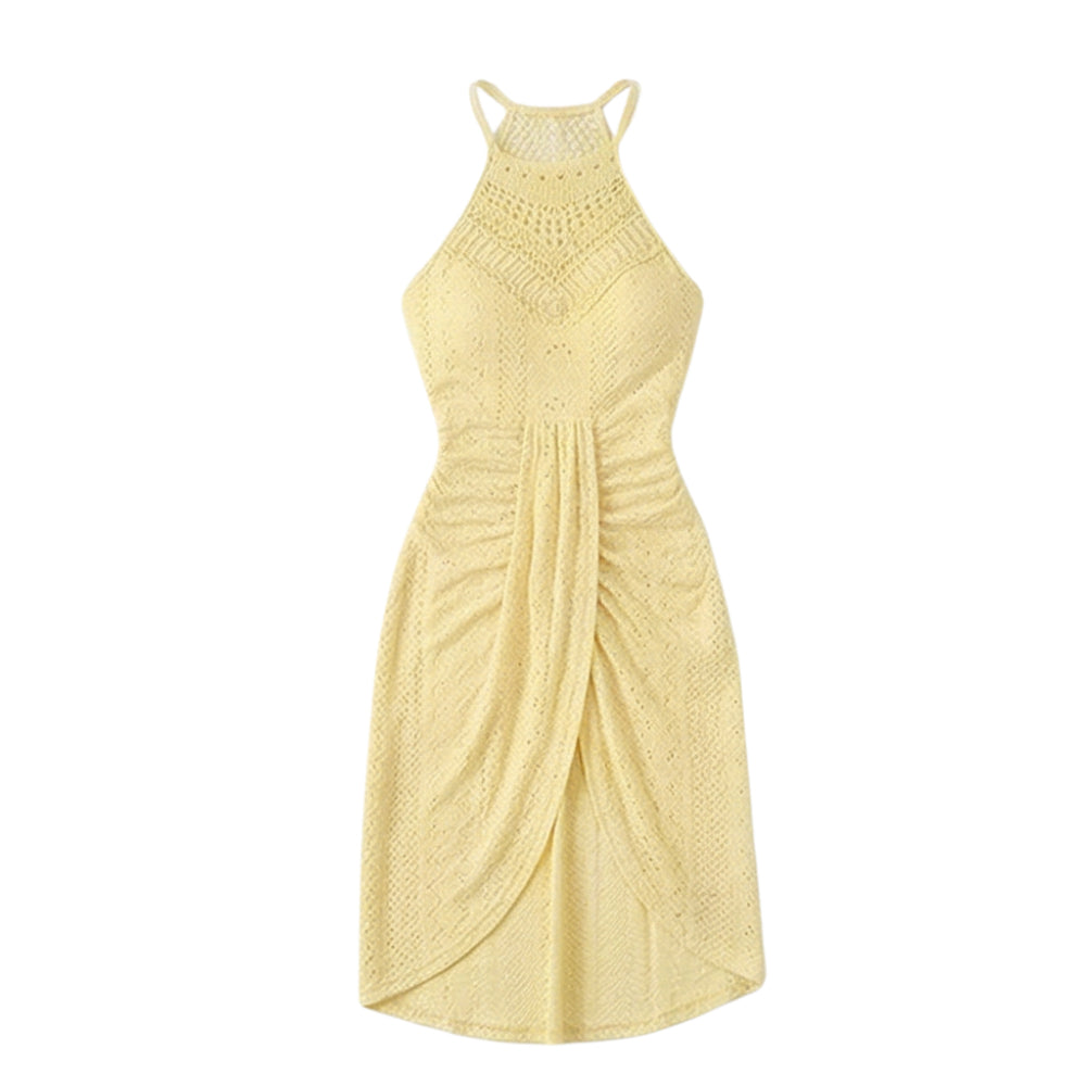 Lace Halterneck Maxi Dress
