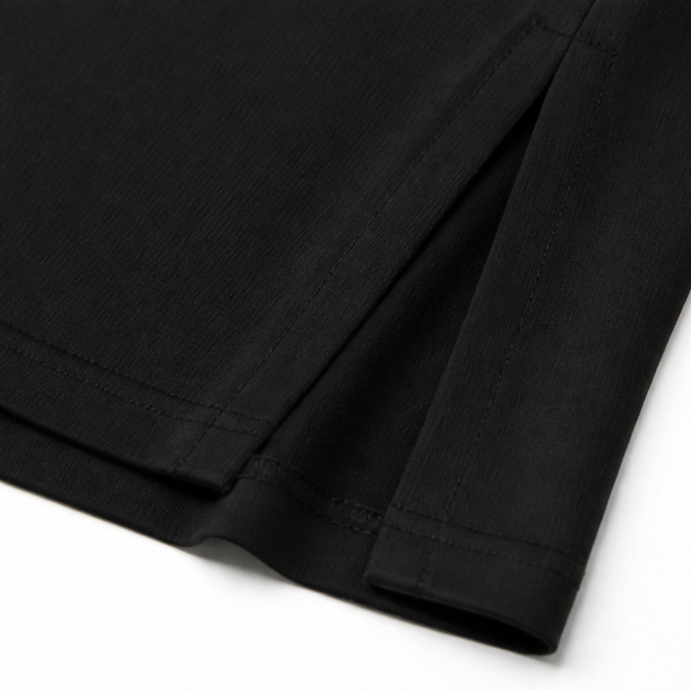 Wrinkle-Free Split-Hem Maxi Dress with Pockets