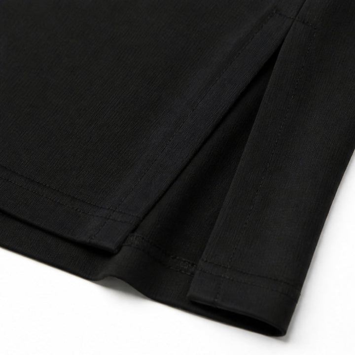 Wrinkle-Free Split-Hem Maxi Dress with Pockets