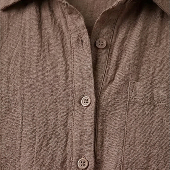 Effortless Linen Blend Matching Set