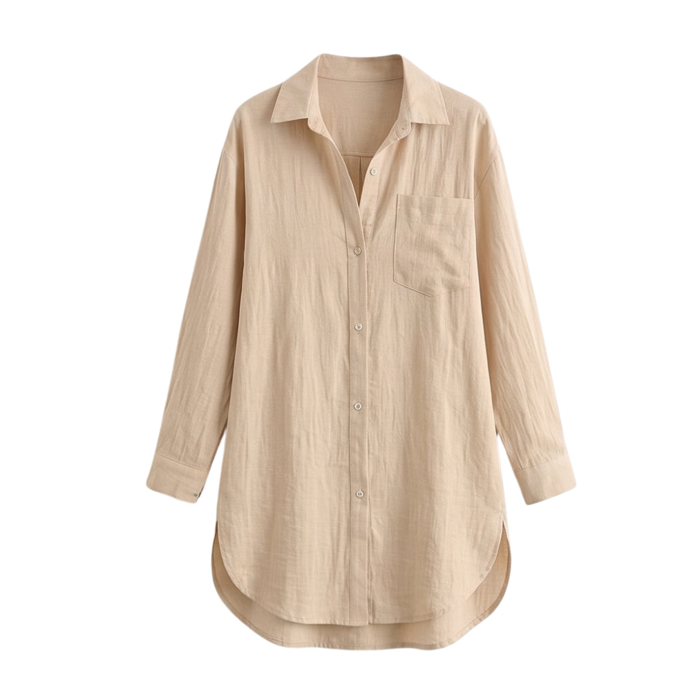 Breathable Cotton Button Up Shirt