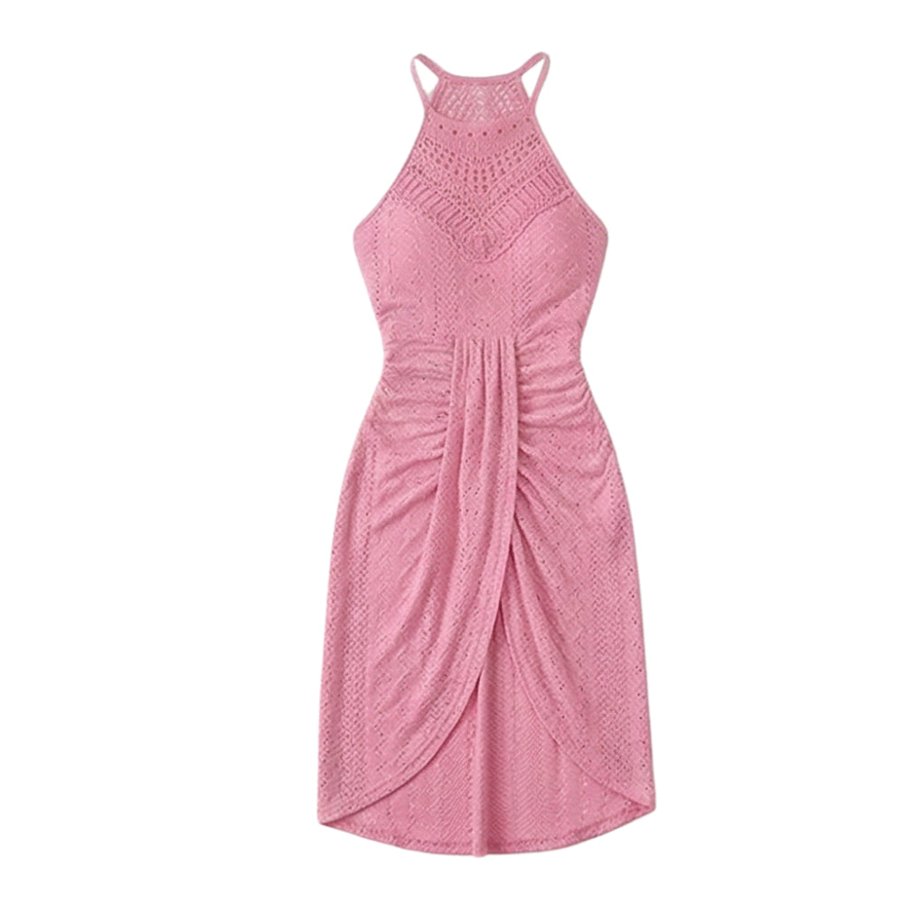 Lace Halterneck Maxi Dress