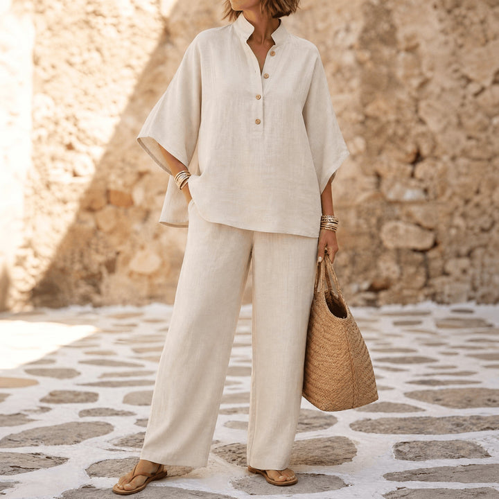 Breezy Linen Two-Piece Set for Warm Days