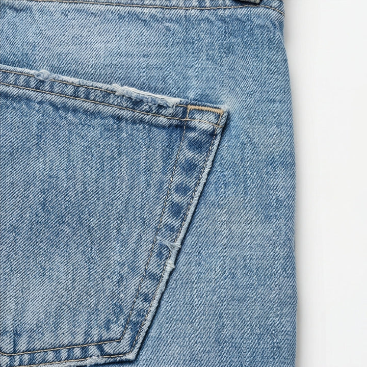 High-Waisted Cropped Barrel Jeans
