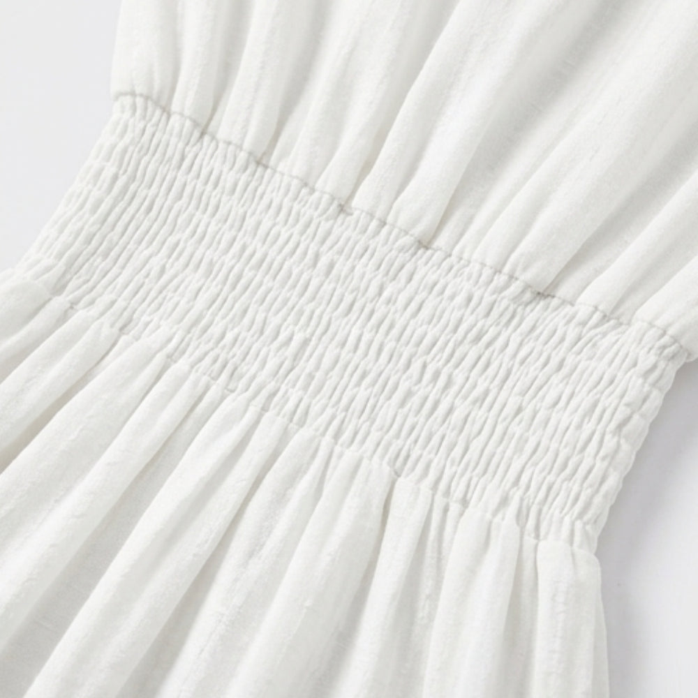 Flowing V Neck Summer Maxi Dress