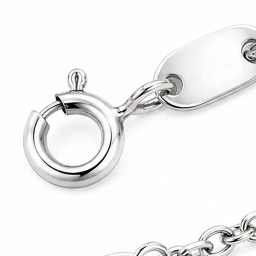 Floating Stone Silver Necklace with Pavé Halo
