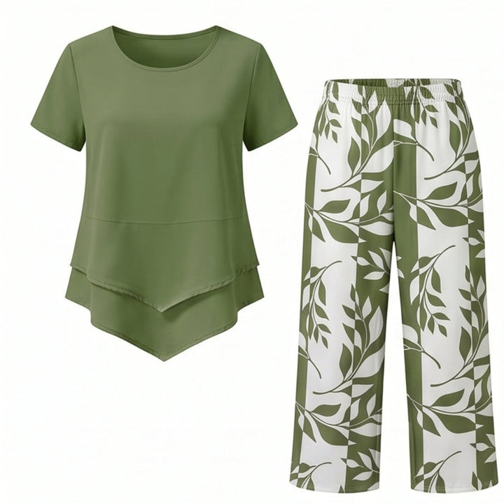 Asymmetric Tunic &amp; Wide Leg Pants Set