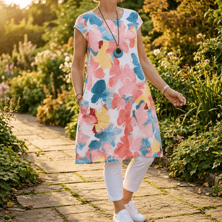 Watercolor Floral Summer Dress
