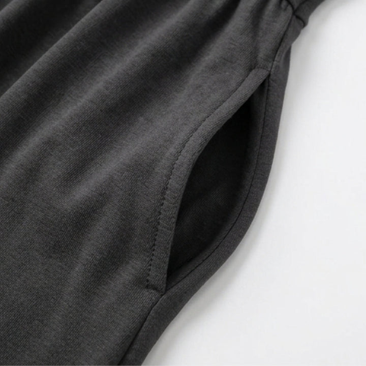 Crossover V-Neck Midi Dress with Pockets