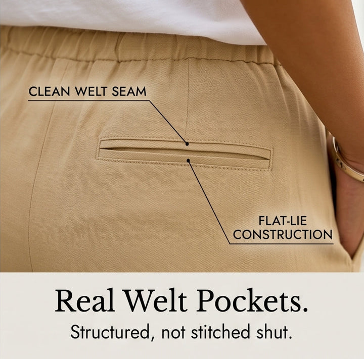 Cotton-Linen Drawstring Capri