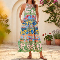 Bold Floral Summer Maxi Dress