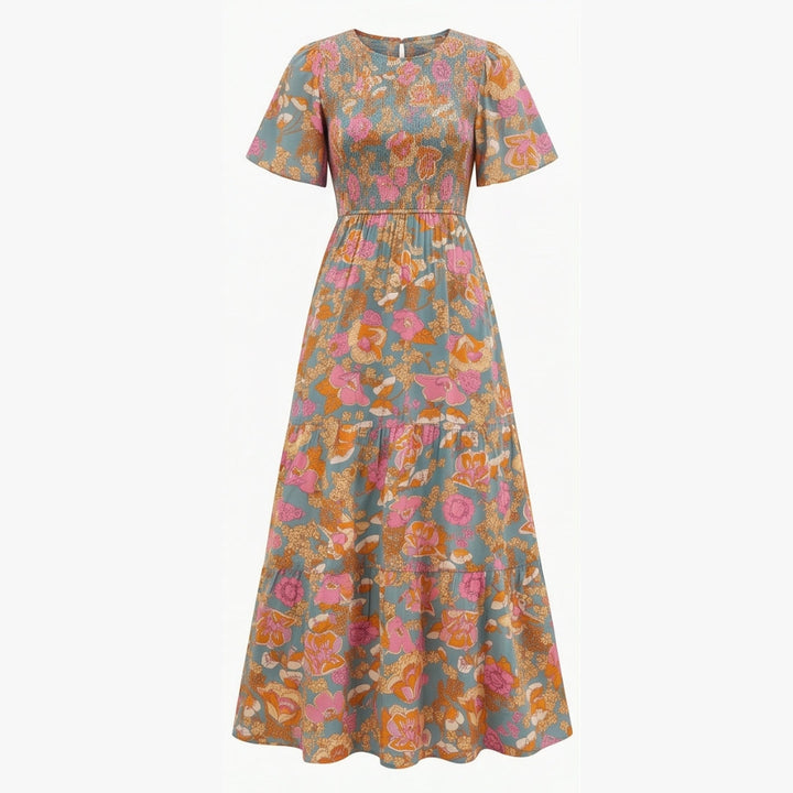 Smocked Floral Maxi Dress for Spring