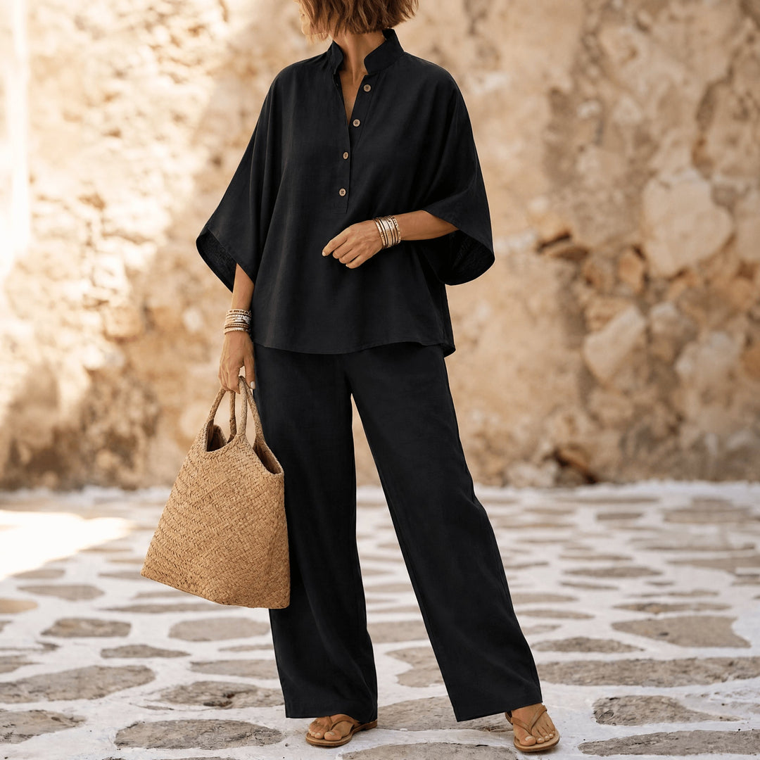 Breezy Linen Two-Piece Set for Warm Days
