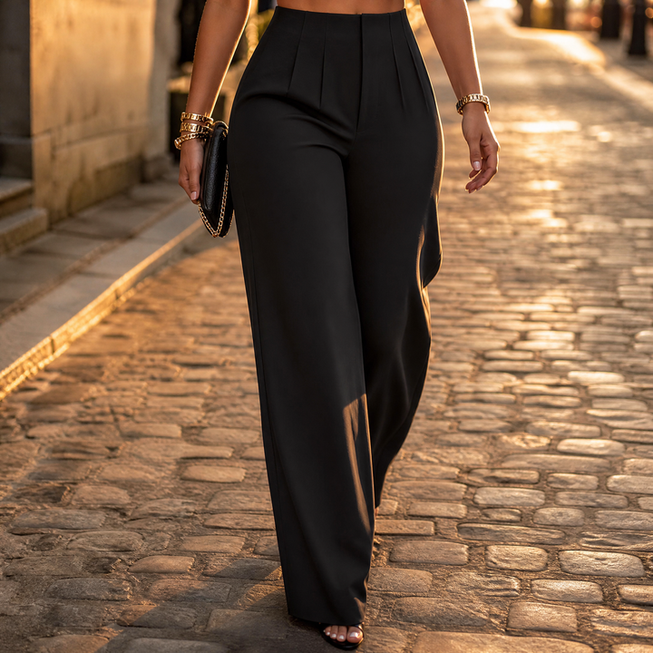 Tailored Pleated Trousers for Elongated Legs