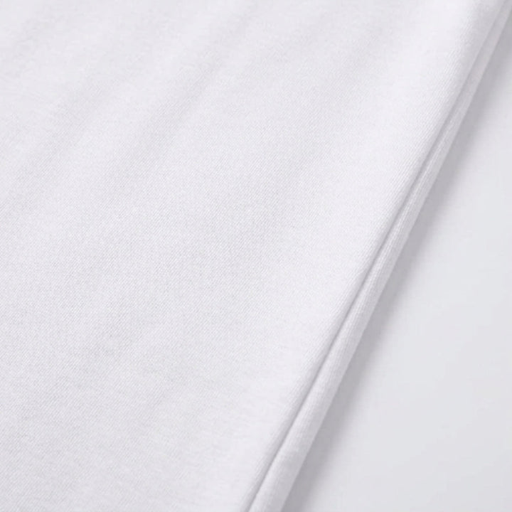 Soft V-Neck Tee with Rolled Cuffs