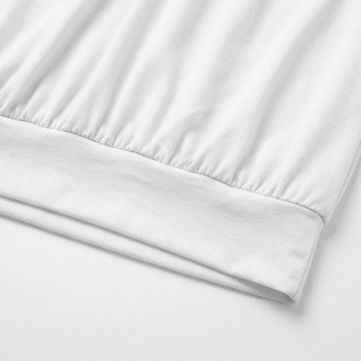 Pleated V Neck Blouson Top
