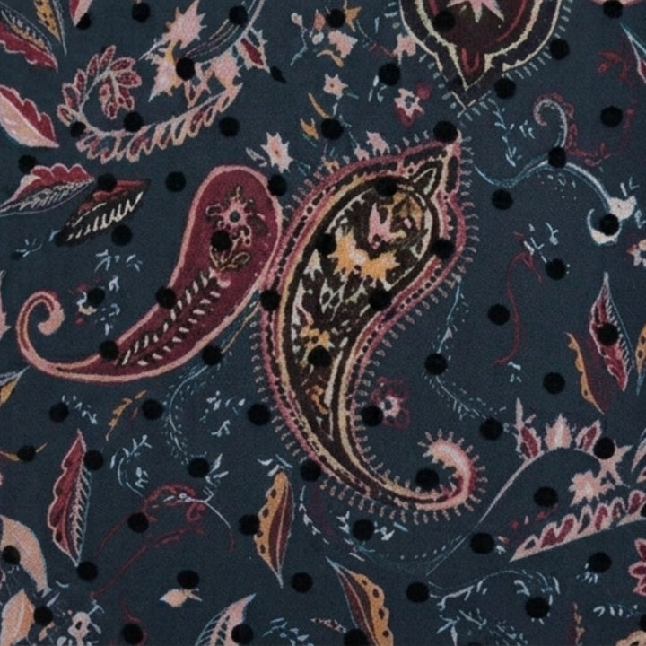 Tiered Chiffon Paisley Dress