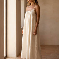 Flowy Open Back Summer Maxi Dress
