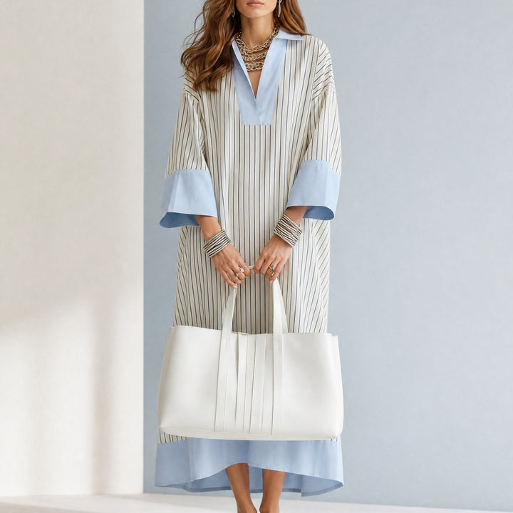 Lightweight Striped Midi Dress