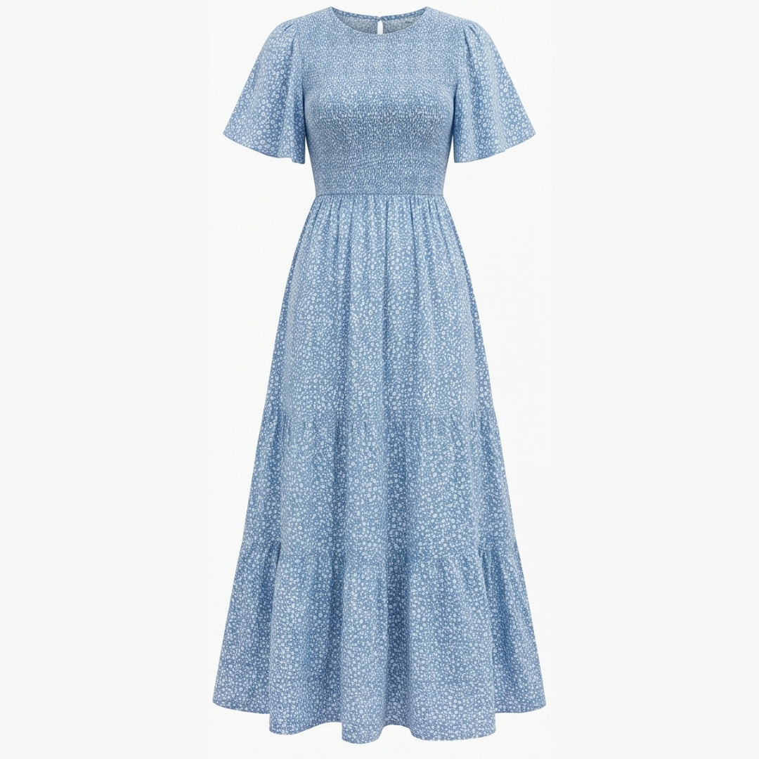 Smocked Floral Maxi Dress for Spring