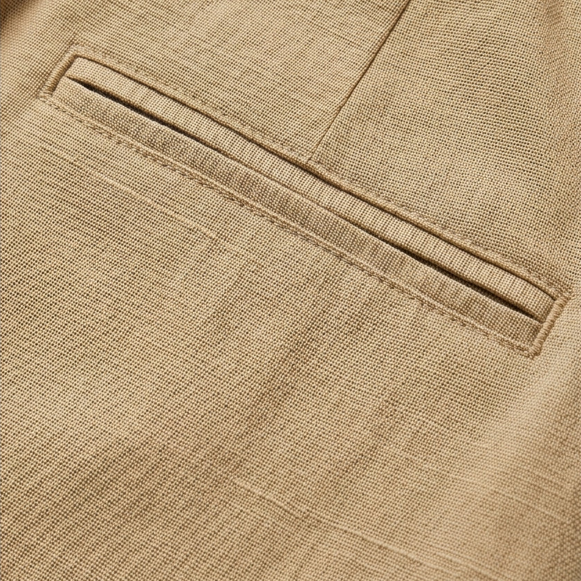 Cotton-Linen Drawstring Capri