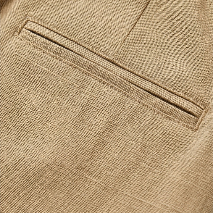 Cotton-Linen Drawstring Capri